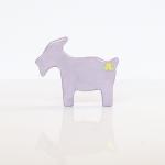 Lilac Goat Figurine with Ye..