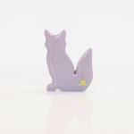 Lilac Fox Figurine with Yel..