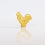 Yellow Rooster Figurine Wi..