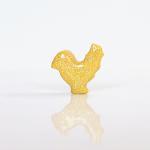 Yellow Rooster Figurine wit..