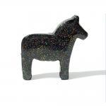 Black Dala Horse Figurine w..