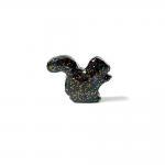 Black Squirrel Figurine with Rainbow Glitter 
