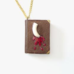 Harry Potter Tom Riddle's Diary Pendant and Gold Chain Necklace