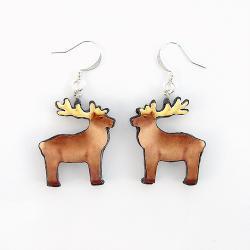 Polymer Clay Reindeer Earrings
