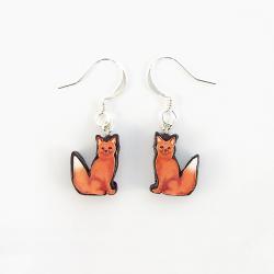 Polymer Clay Fox Earrings 